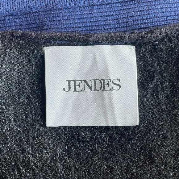 Jendes Mohair Colorblock Cardigan Purple Black Sweater Size S - Picture 5 of 8